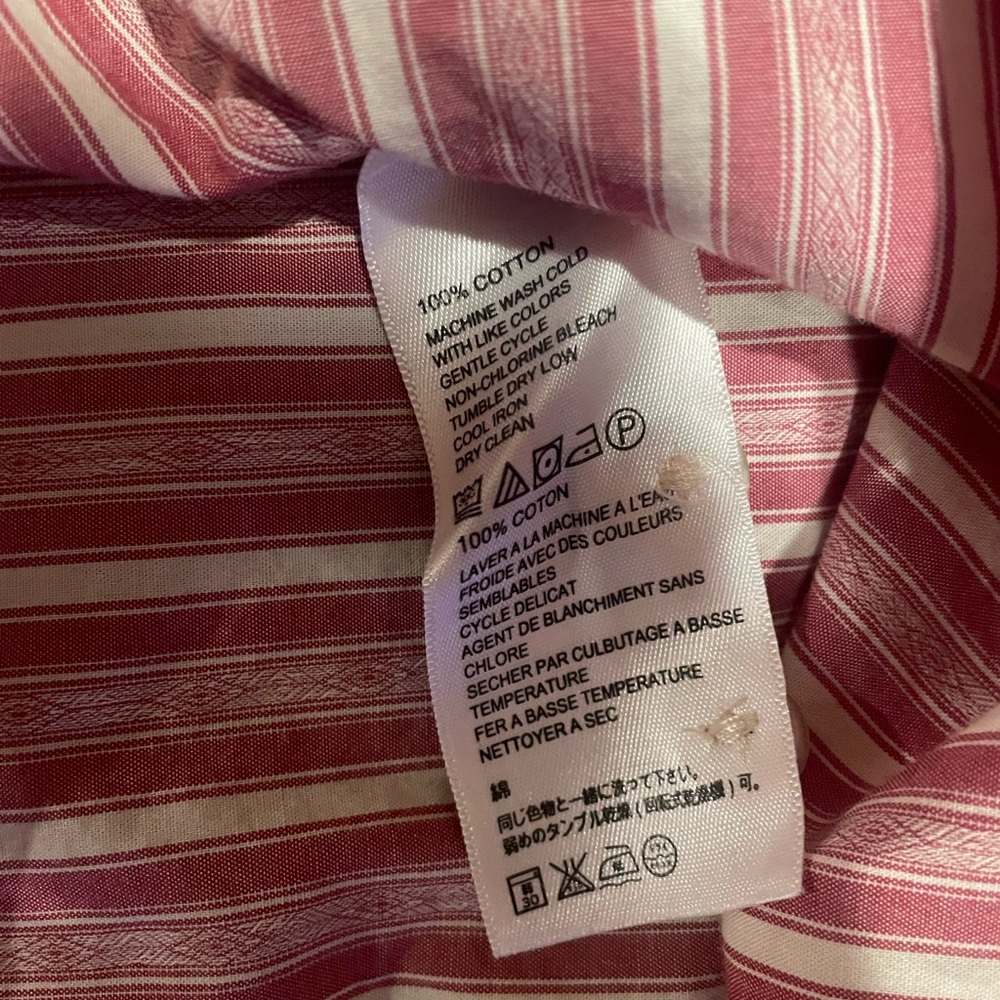 Tommy Bahama Red and White Graphic Striped Button Down Shirt Size Large Csaual - Picture 6 of 7